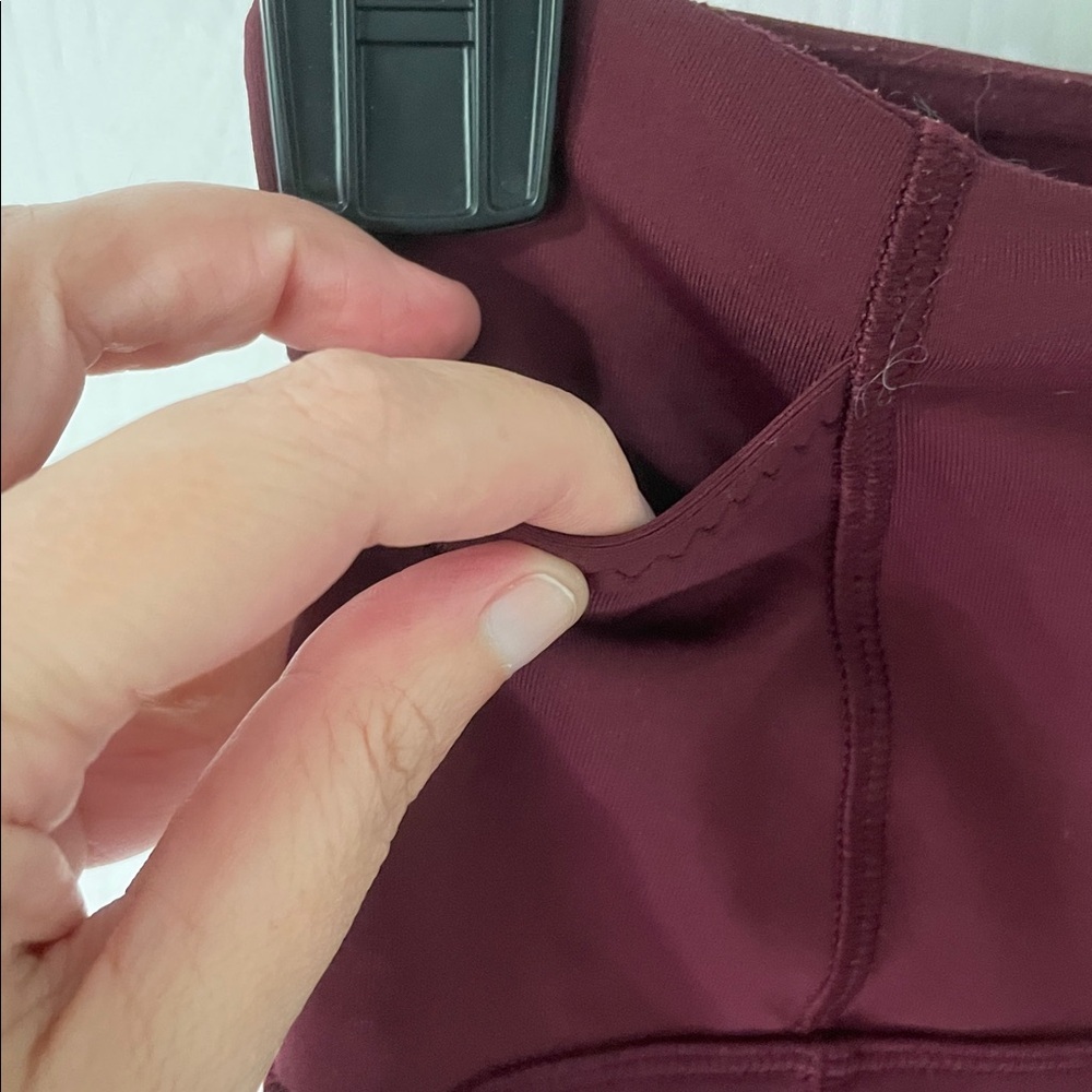 Lululemon Toasty Tech Fleece Tights II Leggings Burgundy Size 4 - Picture 9 of 15
